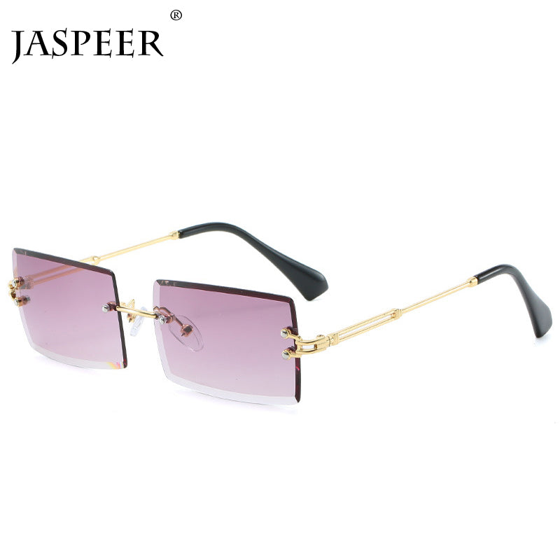 JASPEER Rimless Rectangle Sunglasses