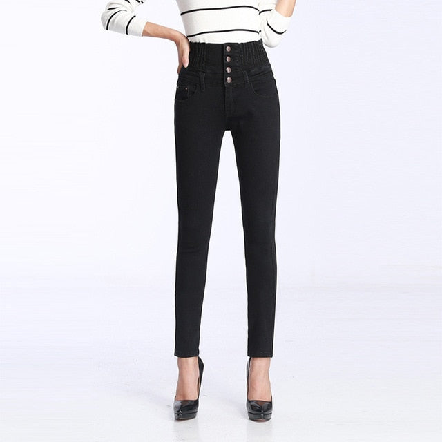 Women High Waist Jeans.