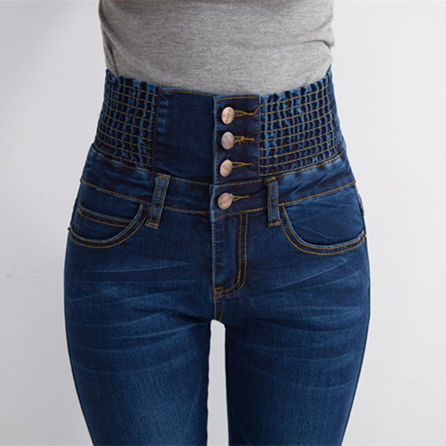 Women High Waist Jeans.