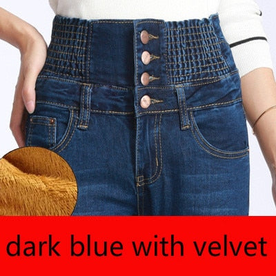 Women High Waist Jeans.