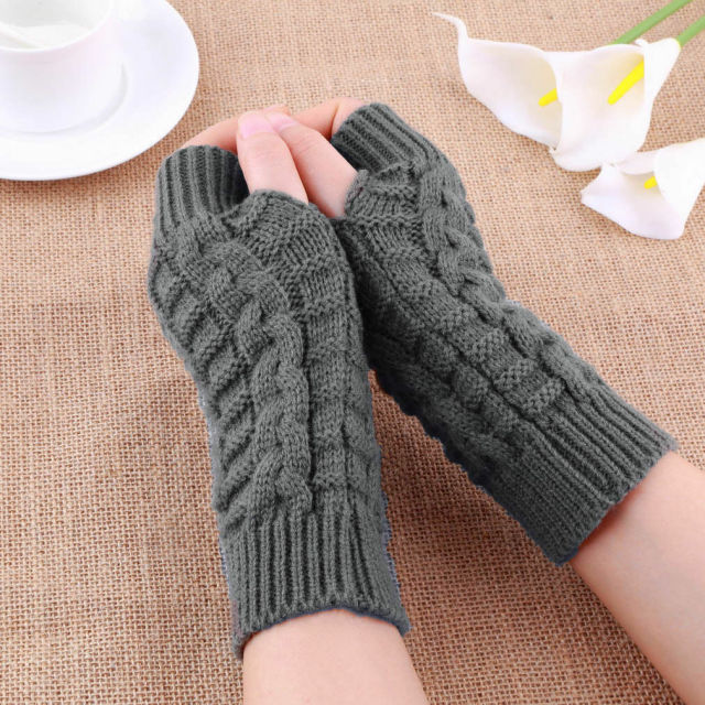Half Finger Gloves for Women Winter.