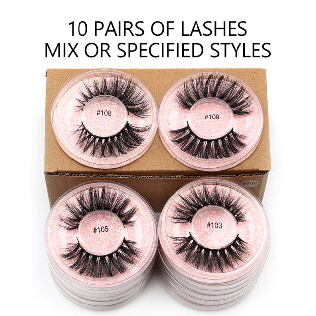 Eyelash Wholesale 4/20/50/100 Pcs 3D Mink Lashes Beauty