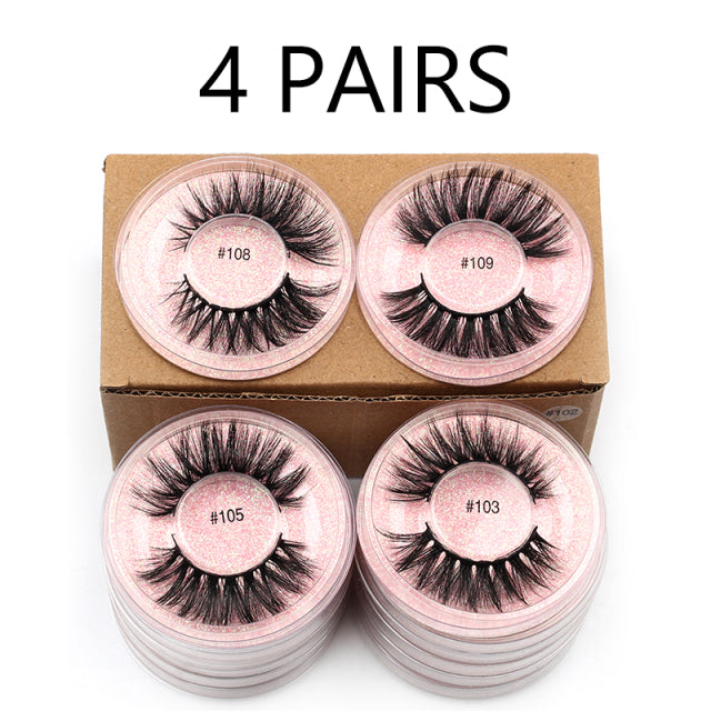 Eyelash Wholesale 4/20/50/100 Pcs 3D Mink Lashes Beauty