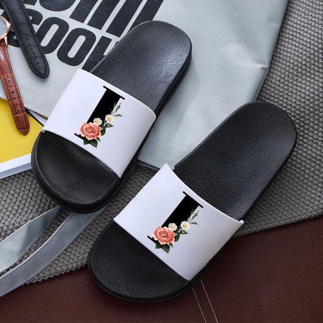 Letters Printed Women Sandals Shoes
