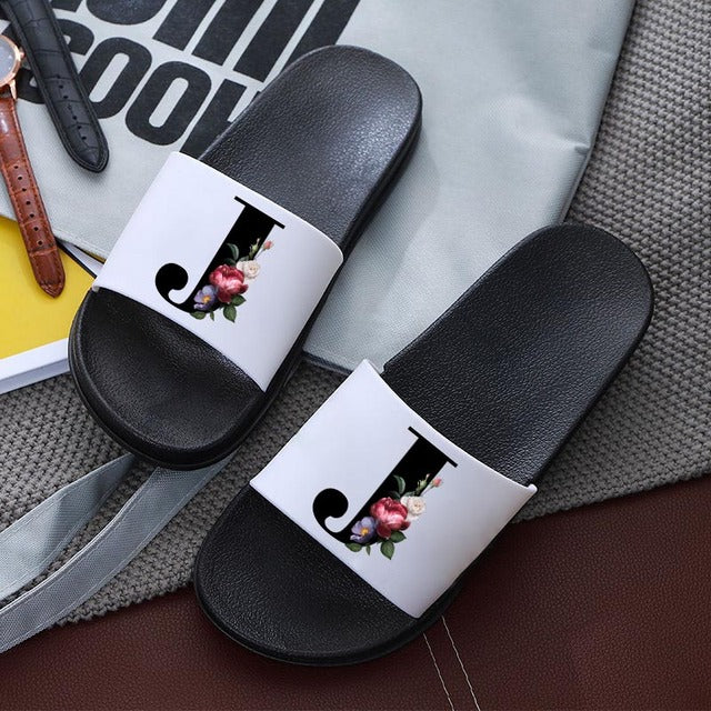 Letters Printed Women Sandals Shoes