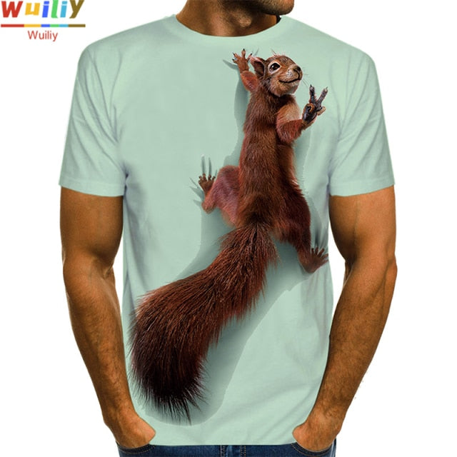 Men Squirrel T Shirt 3D Print Shirt