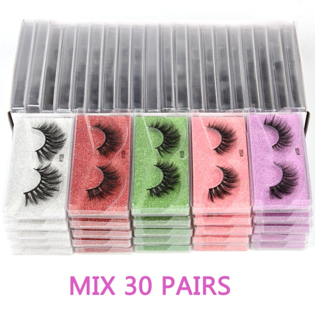 Mink Eyelashes 10/30/50/100pcs 3d Mink Lashes Beauty