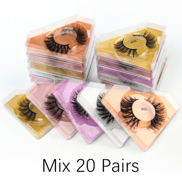 Dramatic Fluffy Lashes Wholesale 4/20/50/100 Pcs Mink Eyelashes Beauty