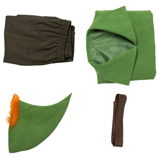 Movie Peter Pan Cosplay Costume Hat Green Elf Uniform