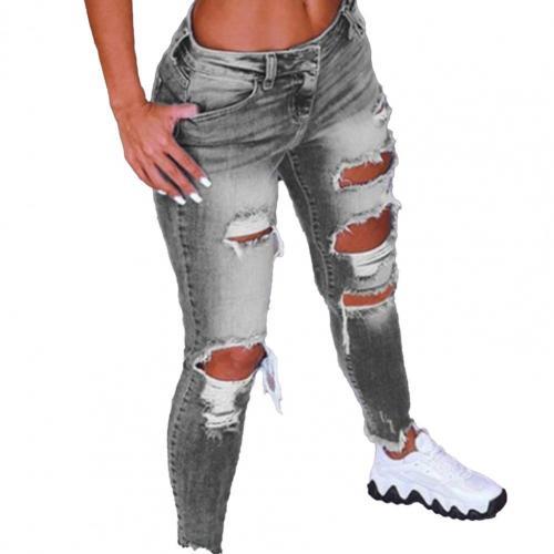 Ripped  Stretch Jeans  Women.