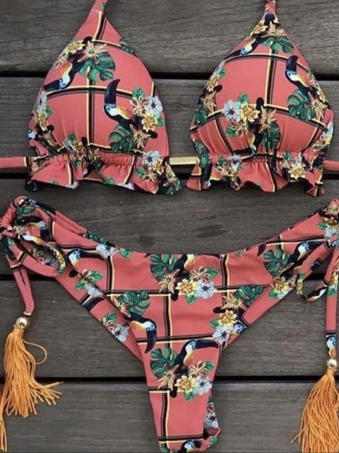 Elegant Assorted Color Bikini  Swimwear Women