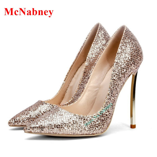 Women Shallow Stone Pattern Ankle Pumps Stiletto Heels Shoes