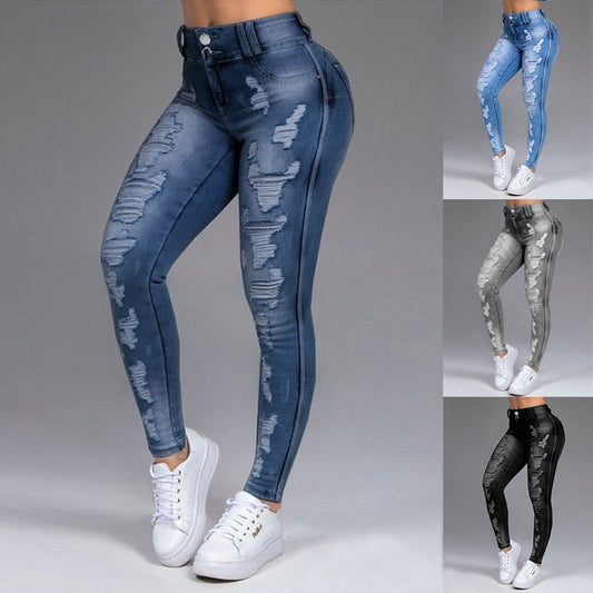 Women Ripped  Denim Jeans.