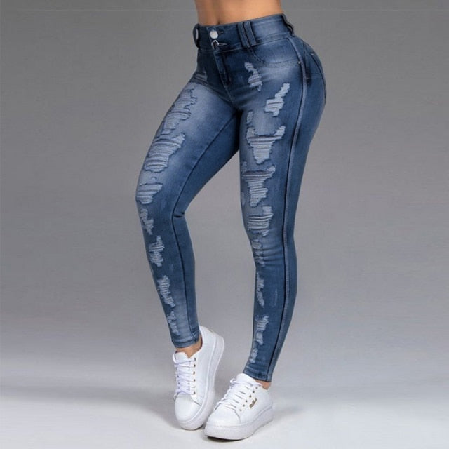 Women Ripped  Denim Jeans.