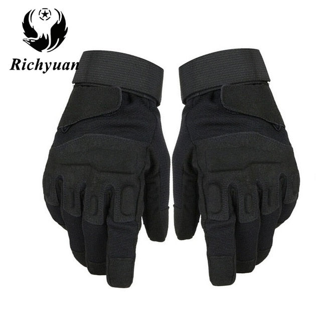 Us Military Tactical Gloves Outdoor Sports Army Full Finger Combat Motocycle Slip-resistant Carbon Fiber Tortoise Shell Gloves.